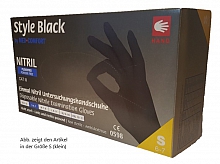 Nitrilhandschuh Style Black Größe M puderfrei,unsteril, Packung zu 100 Stück