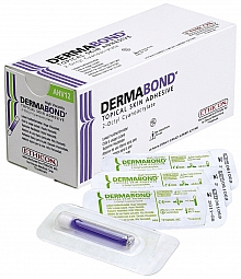 DERMABOND Hautkleber, 0,5ml/Ampulle steril; Packung mit 12 Ampullen AHV12